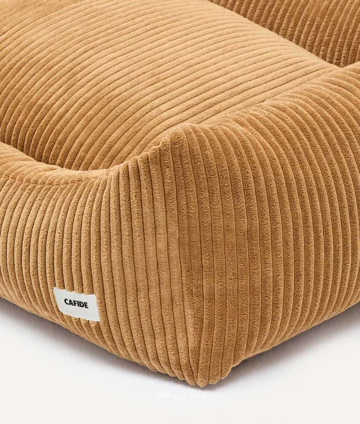 Senffarbenes Cord-Hundebett | Snozy