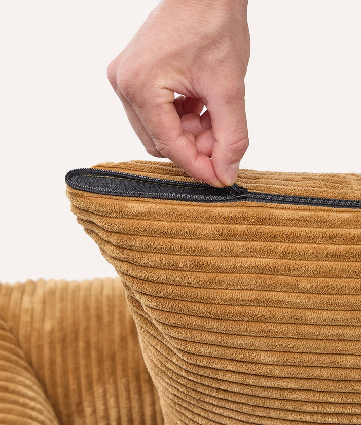 Senffarbenes Cord-Hundebett | Snozy