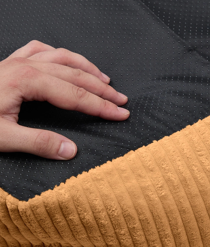 Senffarbenes Cord-Hundebett | Snozy