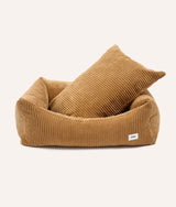 Senffarbenes Cord-Hundebett | Snozy